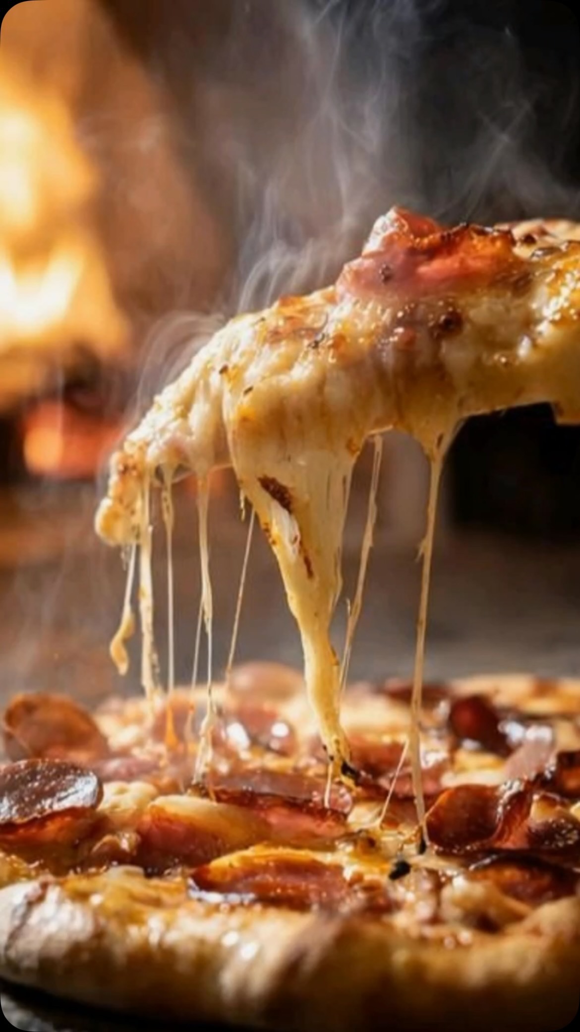 Fondo pizza y oliva